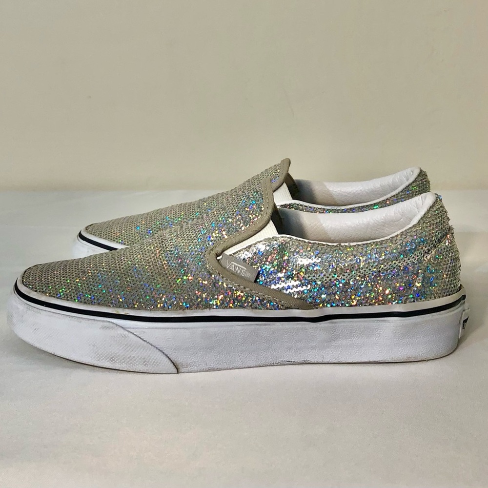 Sequin Vans Sparkle Slip-On SZ 6
